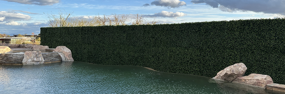 Artificial Hedges as Temporary Privacy Fence For Rental Houses